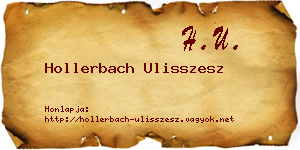 Hollerbach Ulisszesz névjegykártya